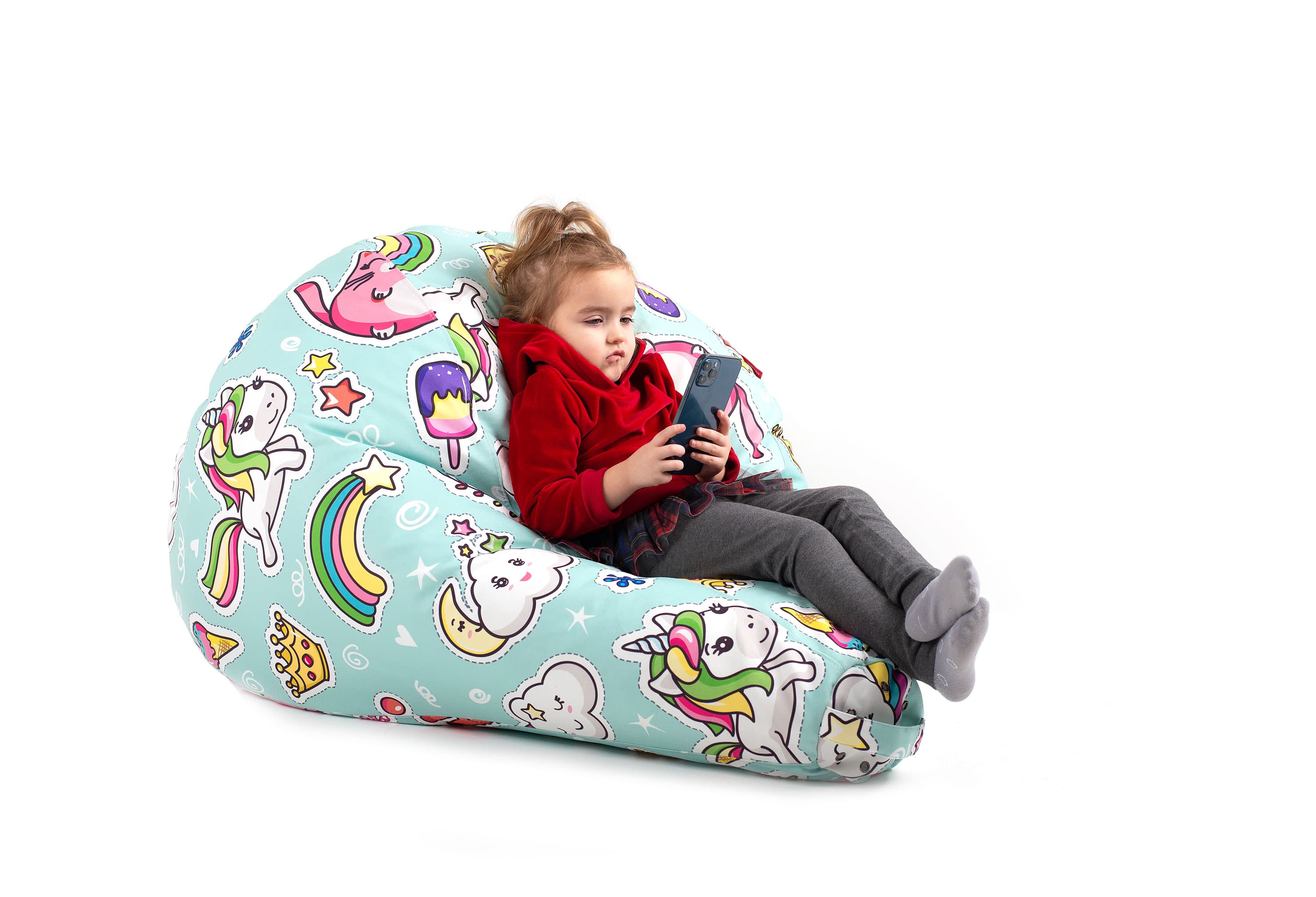 Яркое кресло-груша Бинбэг Кидс Игрушки превью 4