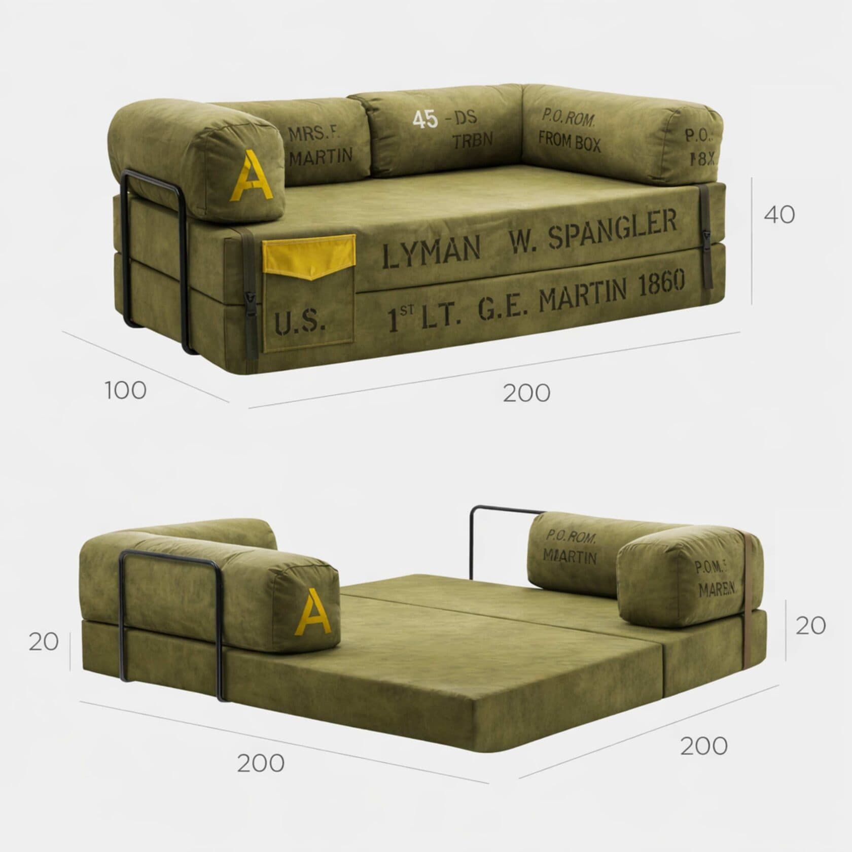 Диван Teddy МИЛИТАРИ превью 9