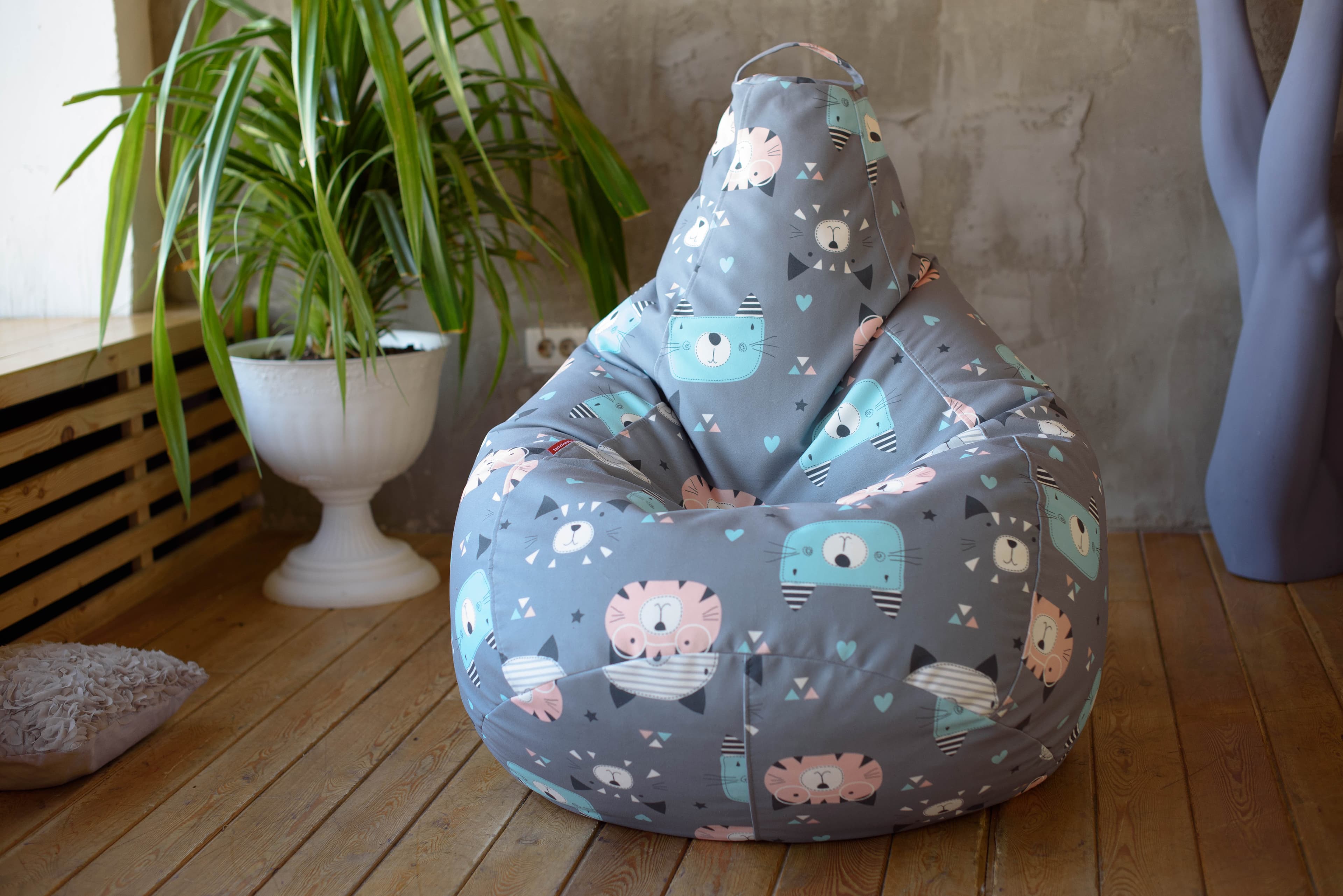 Детское кресло-мешок БинБэг Кидс, Котики превью 7