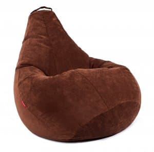 Шоколадное кресло-мешок из вельвета Босс Пудра, Шоколад