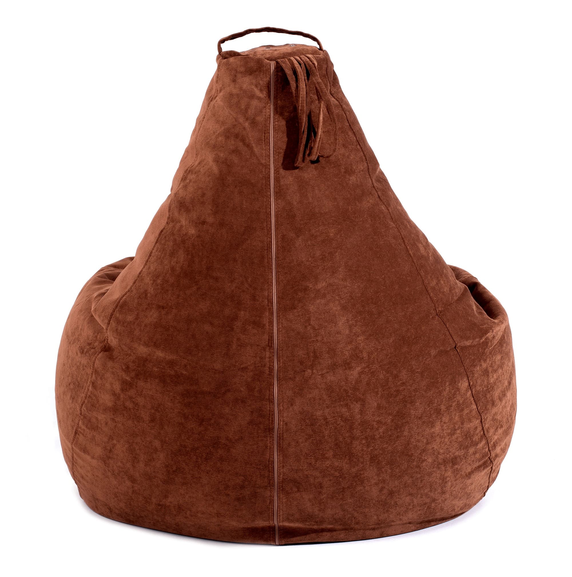 Шоколадное кресло-мешок из вельвета Босс Пудра, Шоколад превью 3