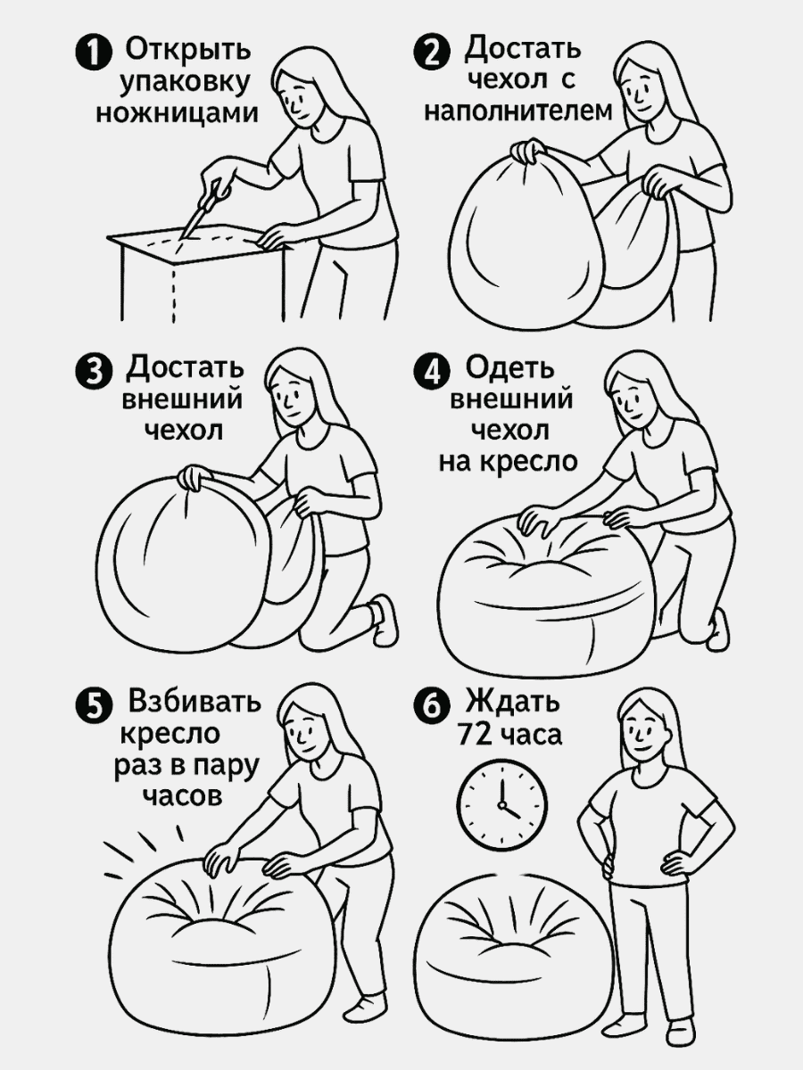 Кресло Облако «108» SMOKE превью 6